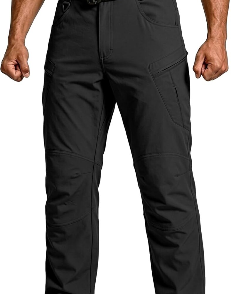 Men's Tactical Cargo Work Pants Lightweight Hiking Fishing Pants Stretch